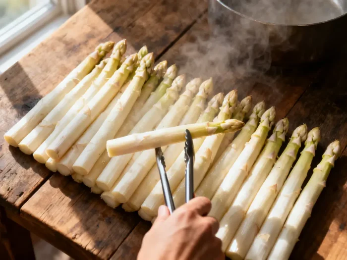 Cuisson asperges blanches : temps idéal et méthode simple