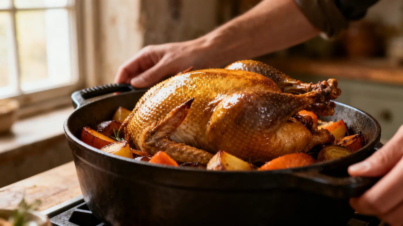 Pintade en cocotte : recette simple et savoureuse