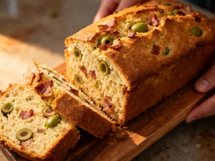 Cake aux olives et lardons : recette simple et moelleuse à réussir facilement