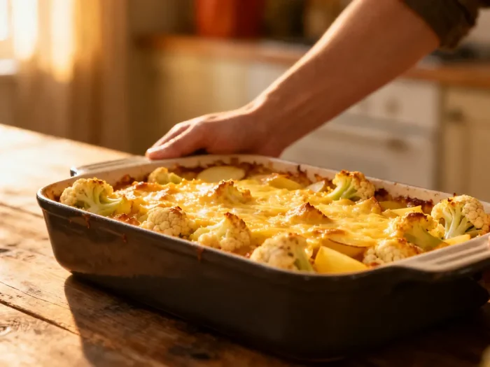 Gratin chou fleur pomme de terre : recette facile et savoureuse