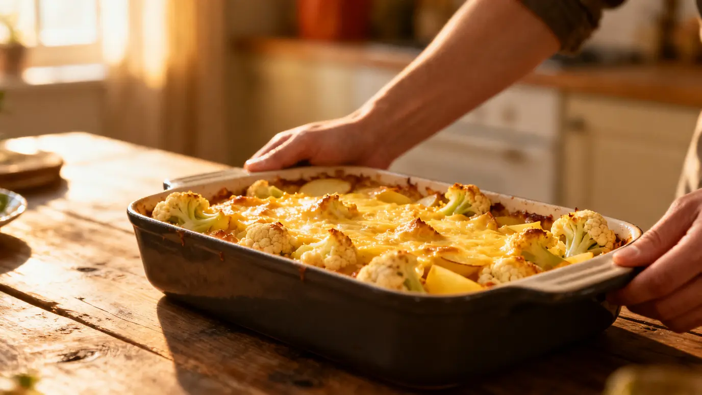 Gratin chou fleur pomme de terre : recette facile et savoureuse