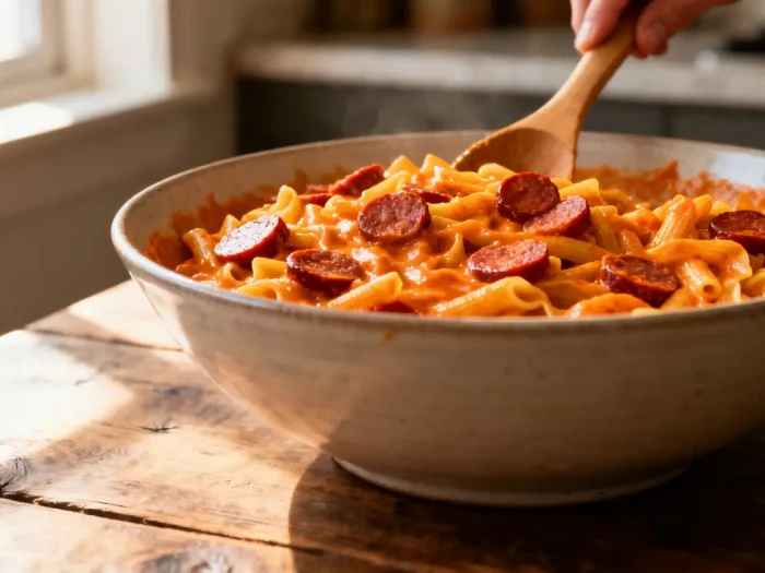 Pâtes au chorizo : recette facile et rapide