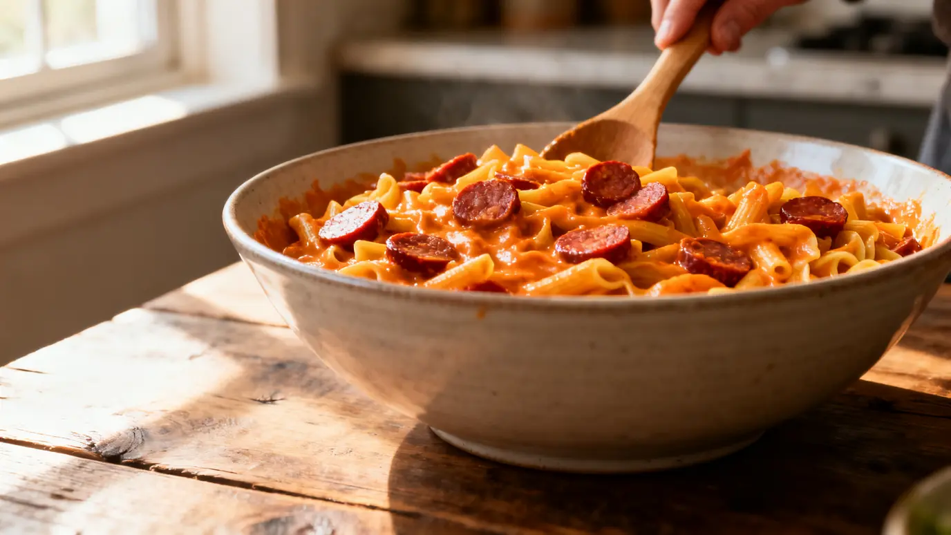 Pâtes au chorizo : recette facile et rapide