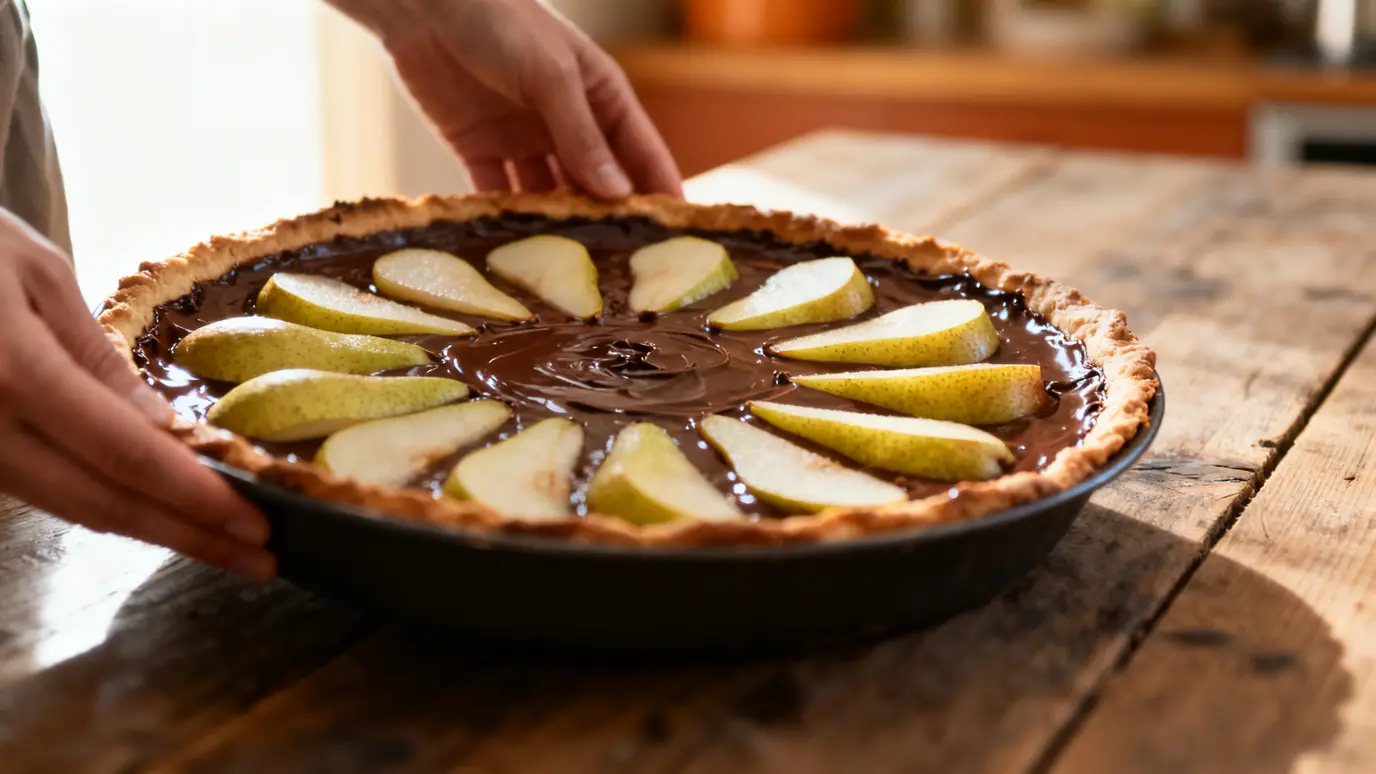 Poire chocolat tarte : recette facile et gourmande
